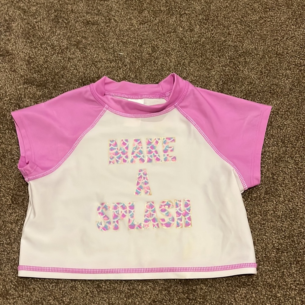 Mermaid Scale One Piece and Matching Rash Guard Top - Picture 4 of 4